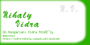 mihaly vidra business card